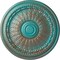 Ekena Millwork Brunswick Ceiling Medallion (Fits Canopies up to 4 1/2"), 27"OD x 2 1/2"P, Copper Green Patina CM27BRCGS - alternate 1